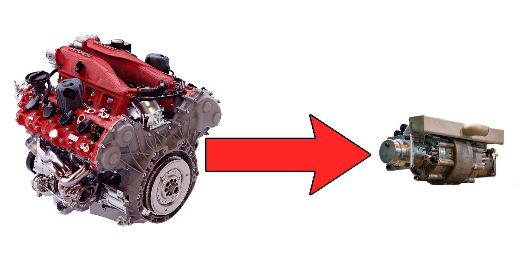 El motor de combustión tradicional podría ser reemplazado por un pequeño motor de hidrógeno de 22 libras
