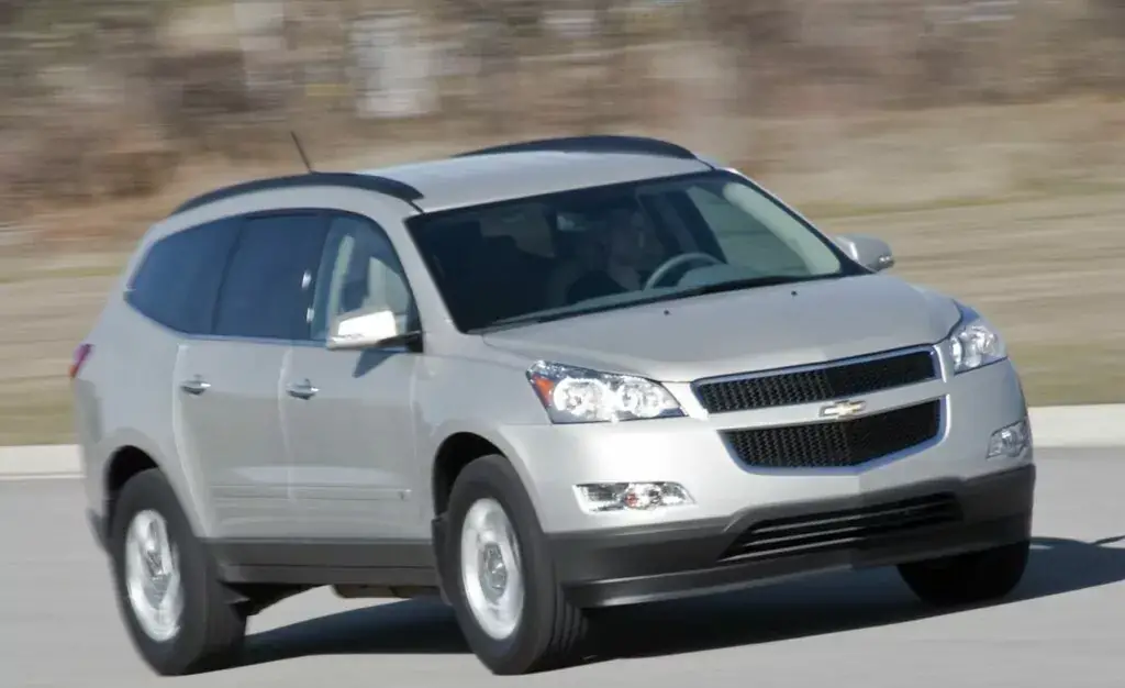 3. Peor año: Chevy Traverse 2011 (calificación de 3.17)