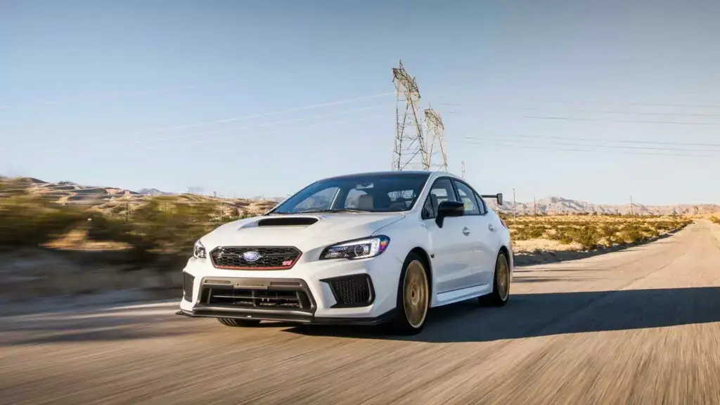 4. Peor año: Subaru WRX 2018 (calificación de 3.71)