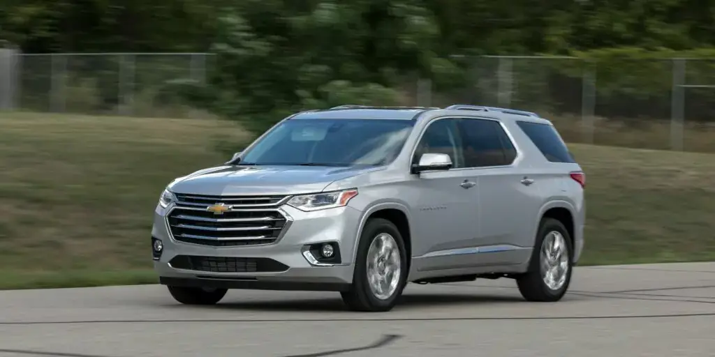5. Mejor año: Chevy Traverse 2018 (calificación de 4.01)