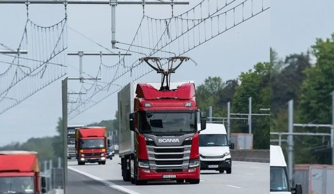Alemania abre su primera autopista electrificada para camiones