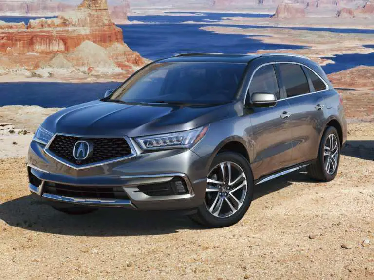 Acura MDX 2017 gris desde el lado del conductor delantero