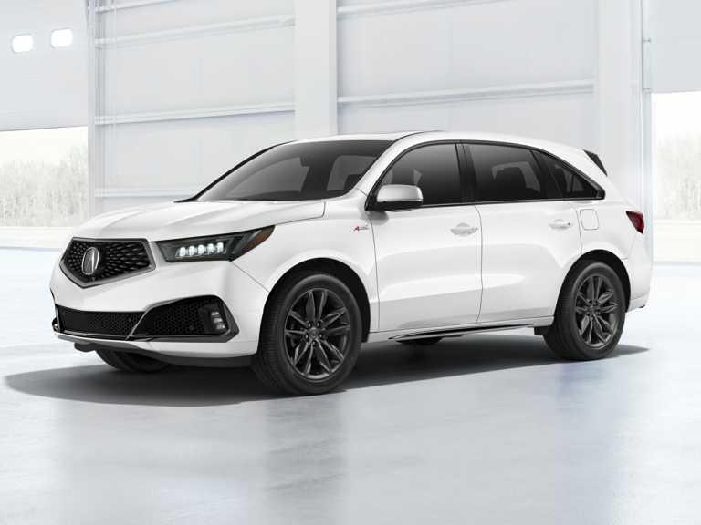 Acura MDX 2020 blanco desde el lado delantero del conductor