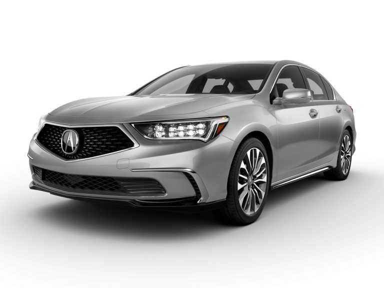 Acura RLX 2020 plateado con fondo blanco