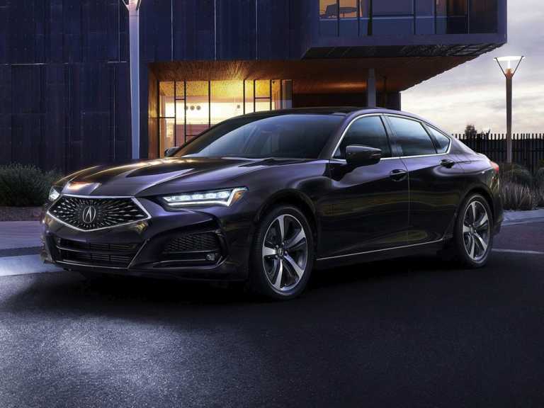 Acura TLX 2021 negro desde el lado del conductor delantero