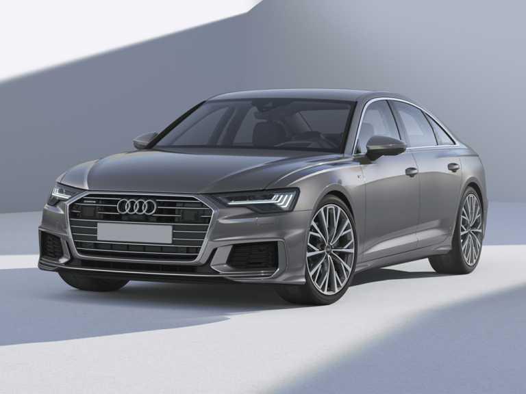 Audi A2021 6 gris desde el lado del conductor delantero