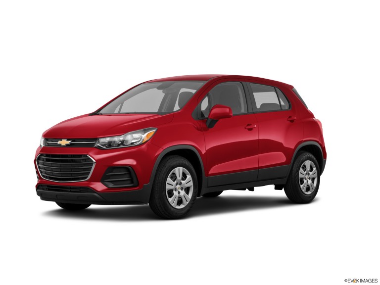 Chevrolet Trax 2019 rojo con fondo blanco