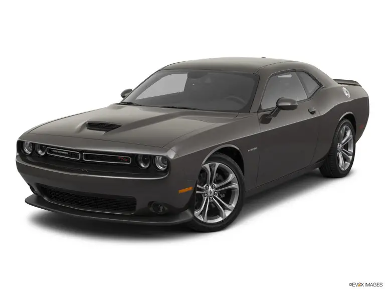 Dodge Challenger R/T 2020 negro con fondo blanco