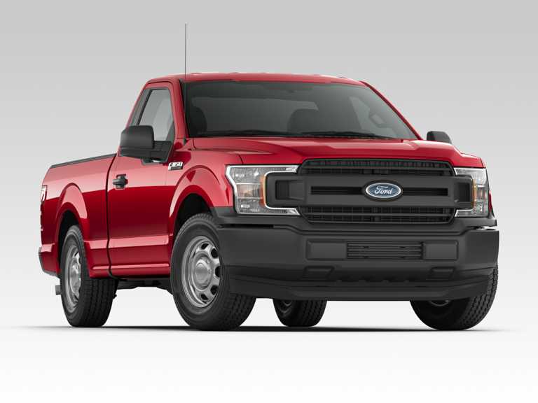 Ford F-2020 150 roja con fondo blanco