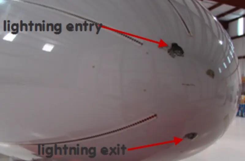 ¿Qué tan peligroso es el rayo para el avión?