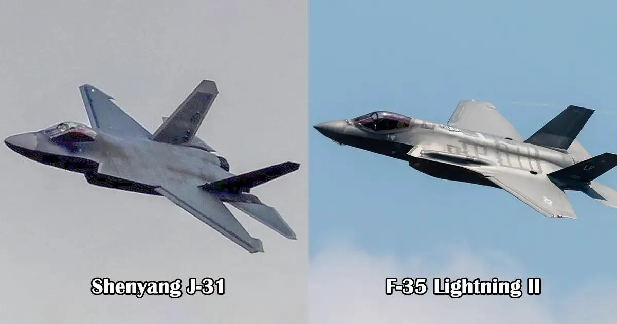 7. Shenyang J-31 / F-35 Relámpago II