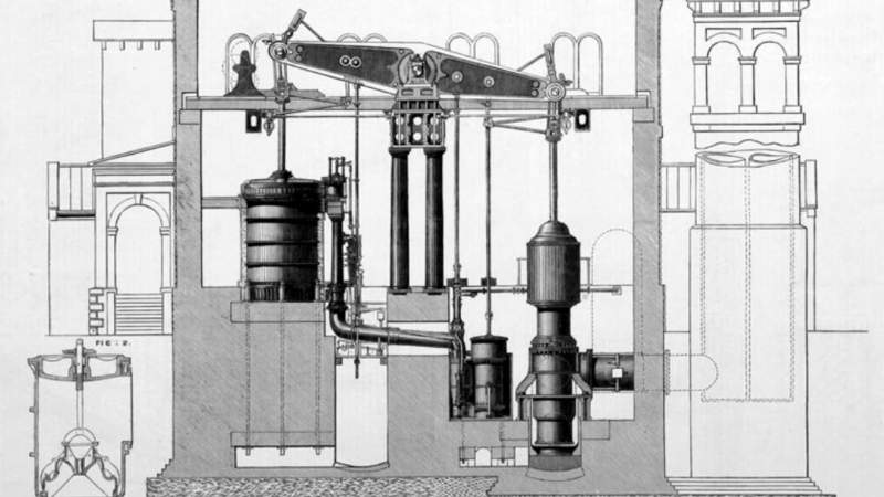15. El motor de viga monocilíndrico más grande del mundo