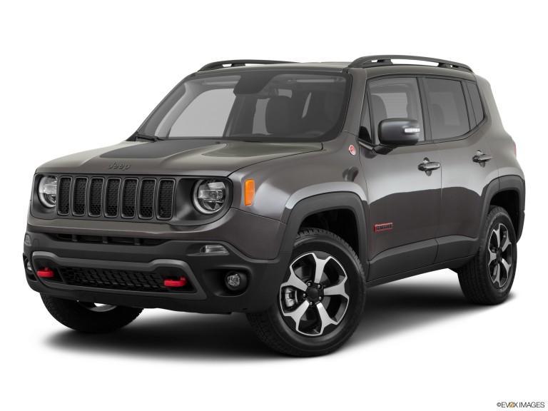 Jeep Renegade negro con fondo blanco