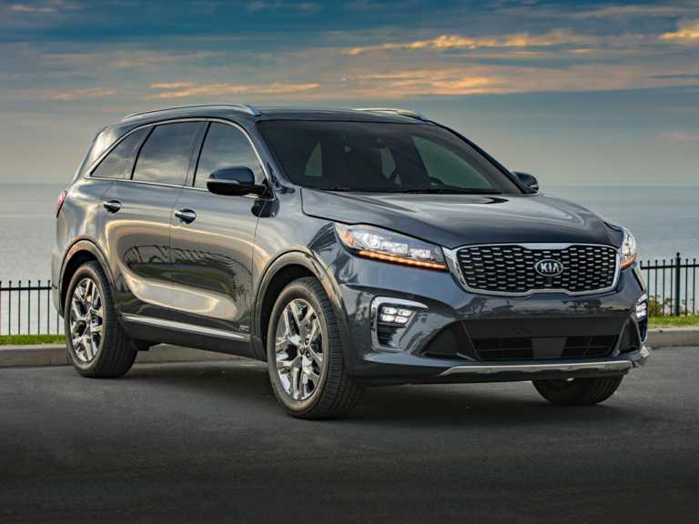 Kia Sorento 2020 negro del lado del pasajero delantero