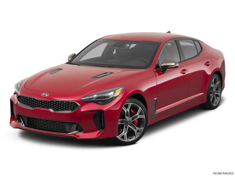 Kia Stinger GT2021 1 rojo con fondo blanco