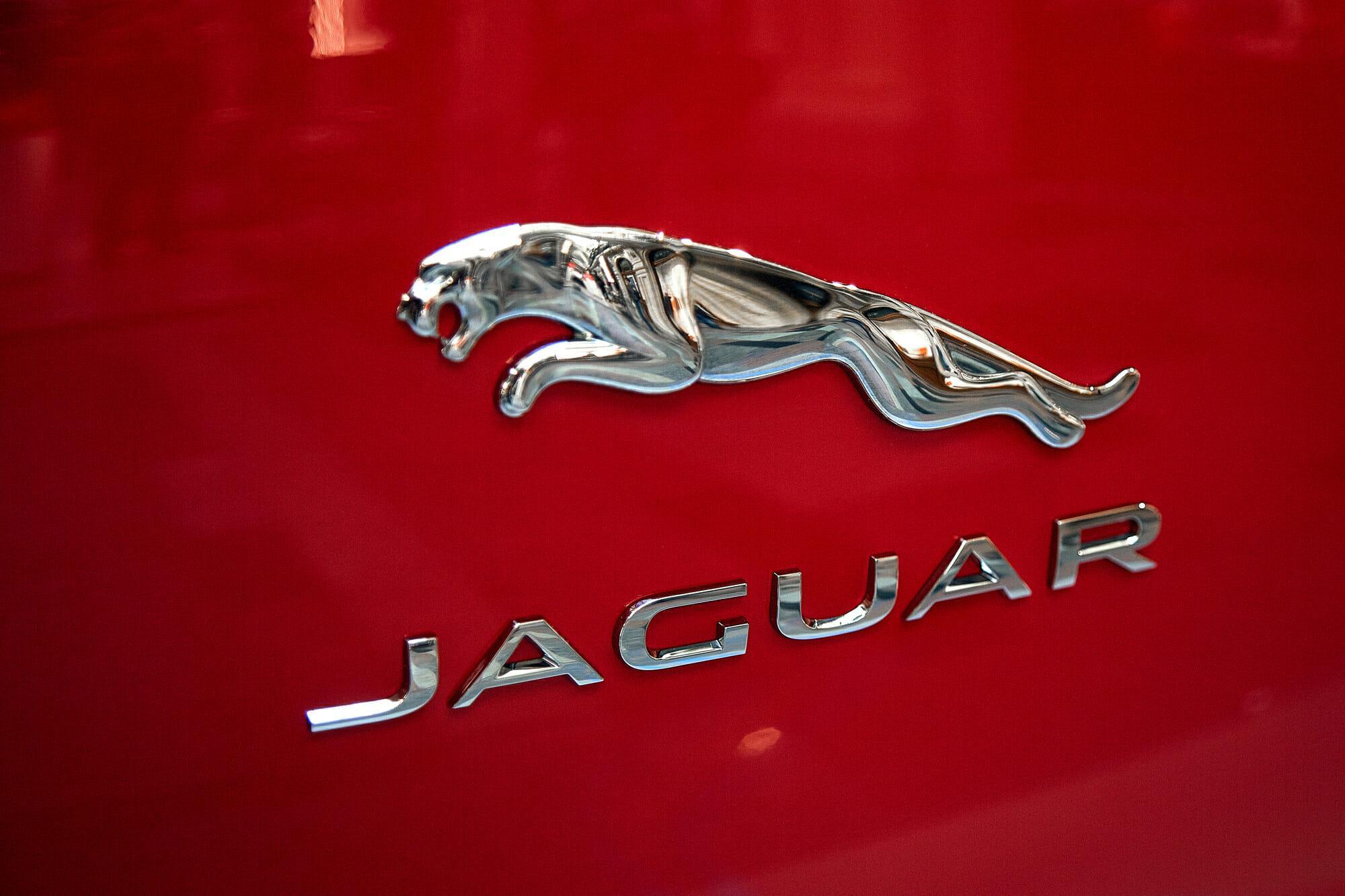 Logotipo rojo de Jaguar