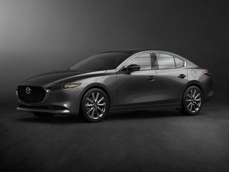 Modelo de coche Mazda: Mazda2020 3 negro con fondo negro