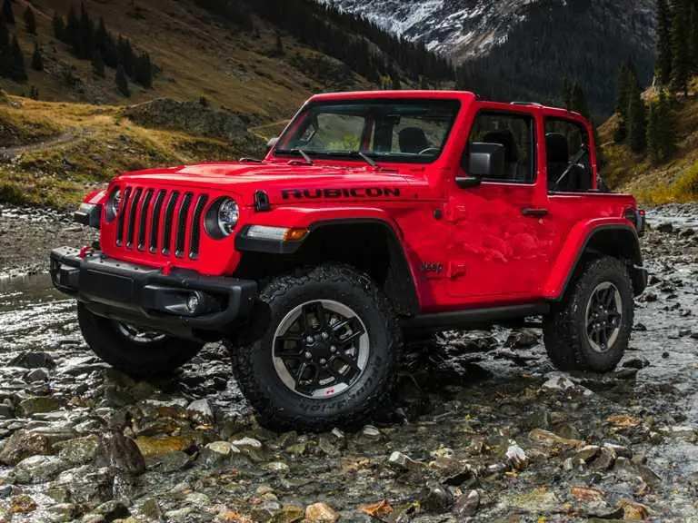 Modelo Jeep Wrangler Rucibon Rojo