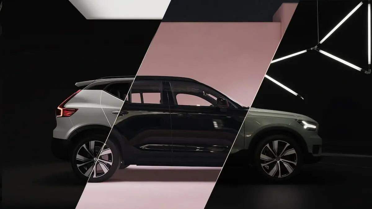 Plantilla Volvo XC40 Recharge 3D Unity: collage