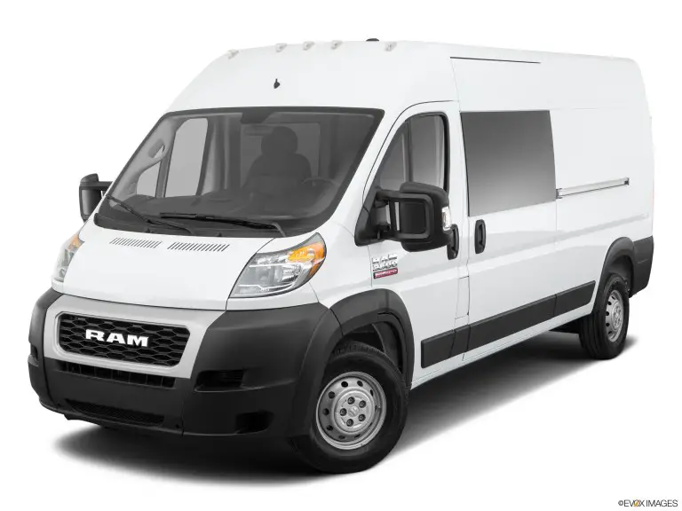 Ram ProMaster 2019 blanco con fondo blanco