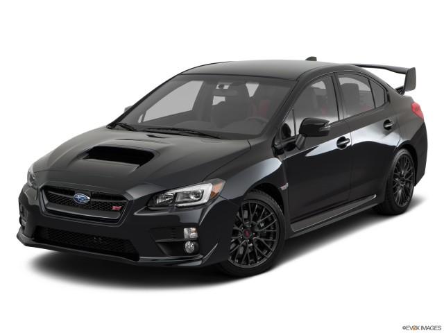 Subaru WRX STI 2017 negro con fondo blanco